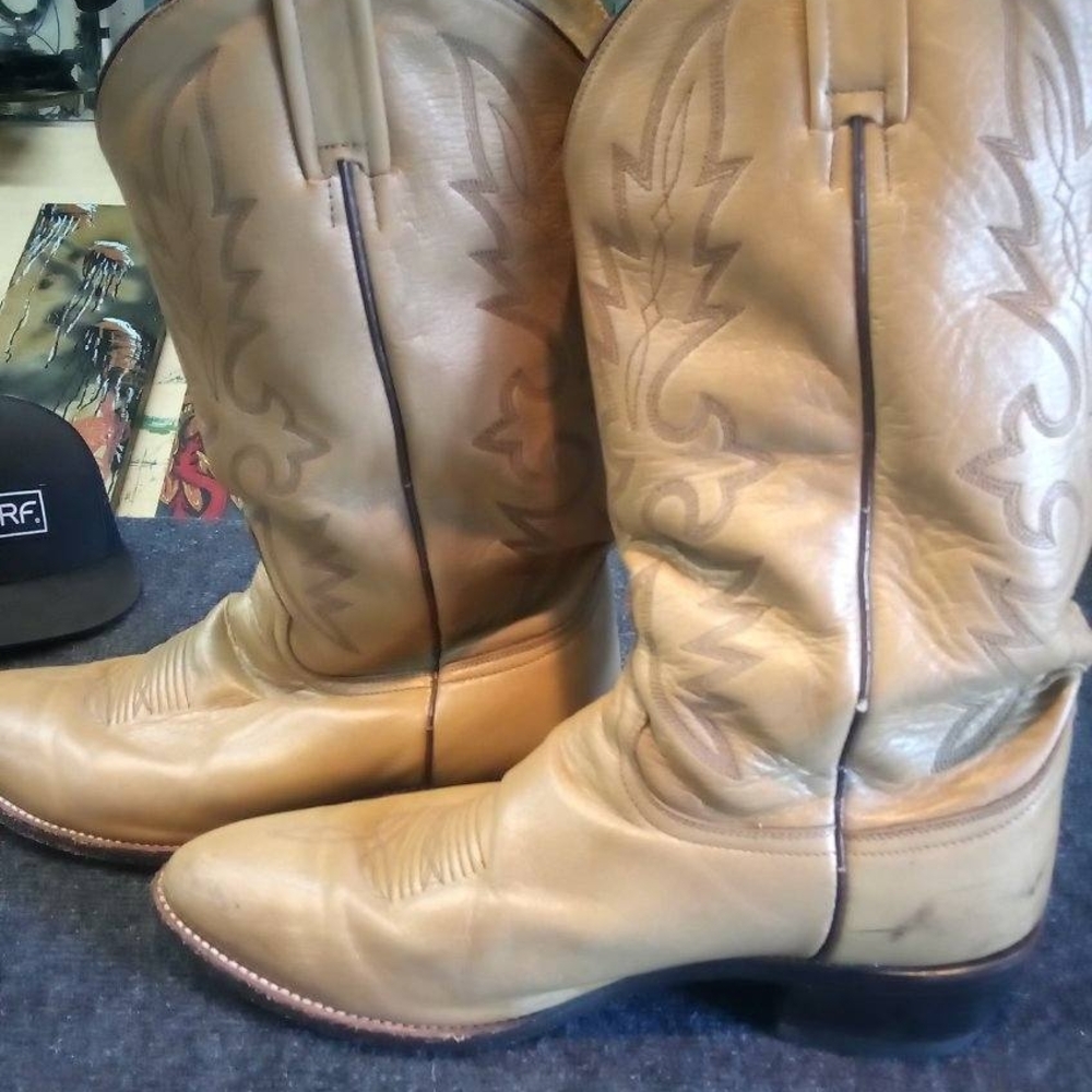 Dan Post Tan Western Boots Smooth Leather